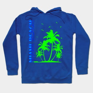 Miami Beach Green Hoodie